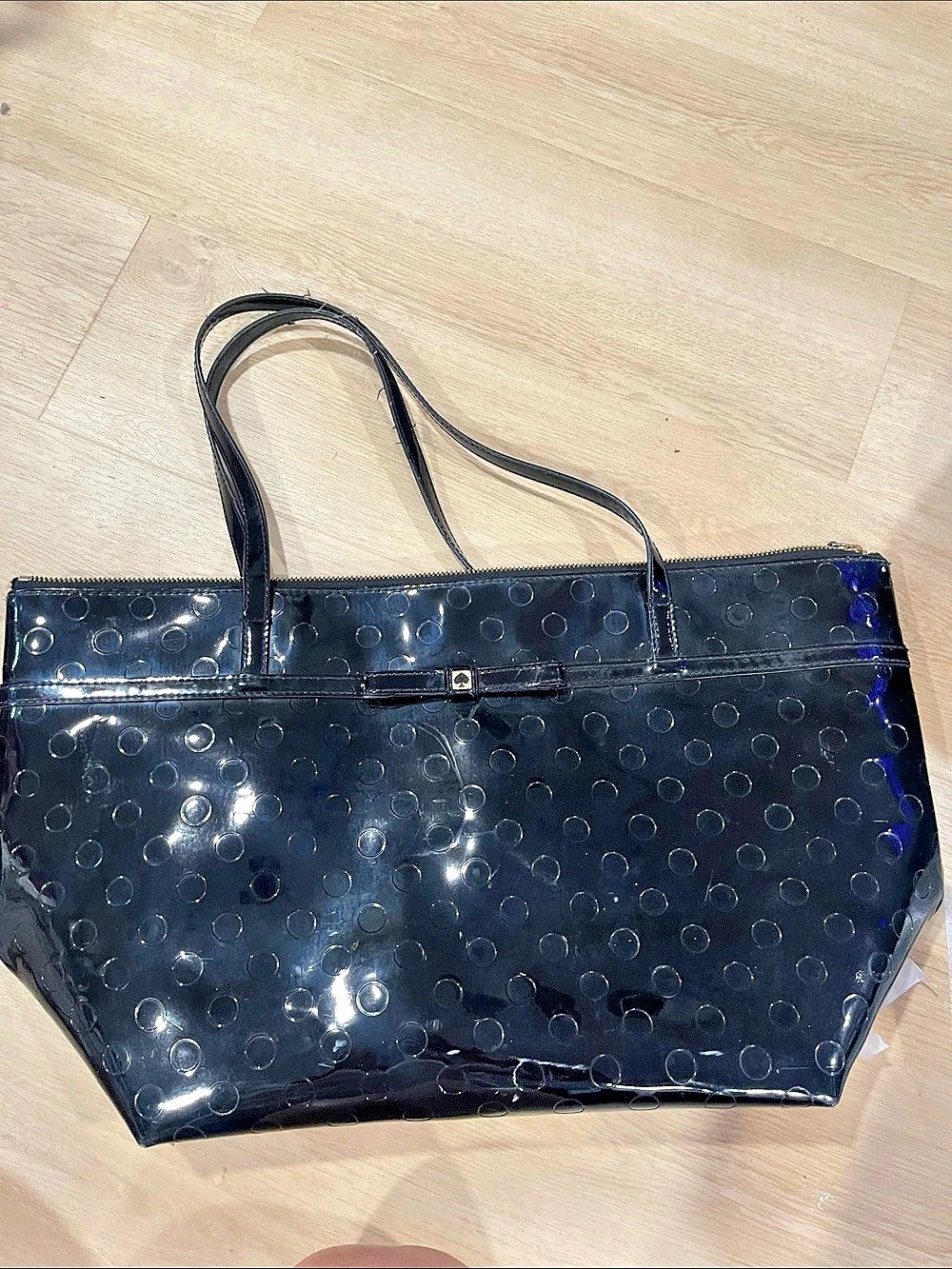 Kate Spade Black Polka Dot Tote